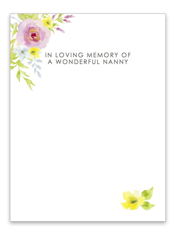 In Loving Memory of a wonderful Nanny 019L