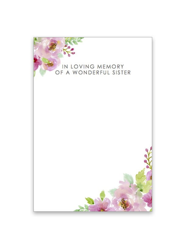 In Loving Memory of a wonderful Sister 033S