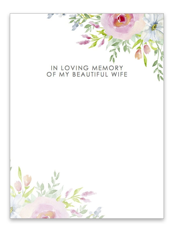 In Loving Memory of my beautiful wife 024L