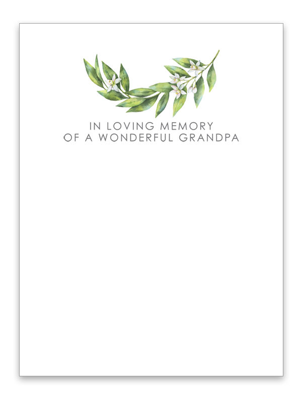 In Loving Memory Of A Wonderful grandpa