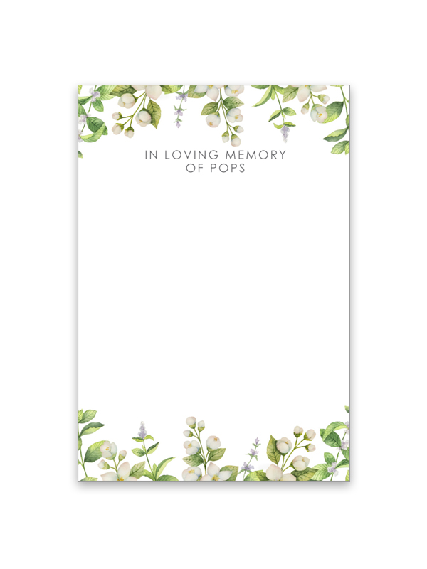 In Loving Memory of Pops - Heavenly Floral Cards