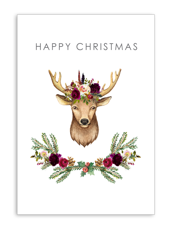 Reindeer and flowers